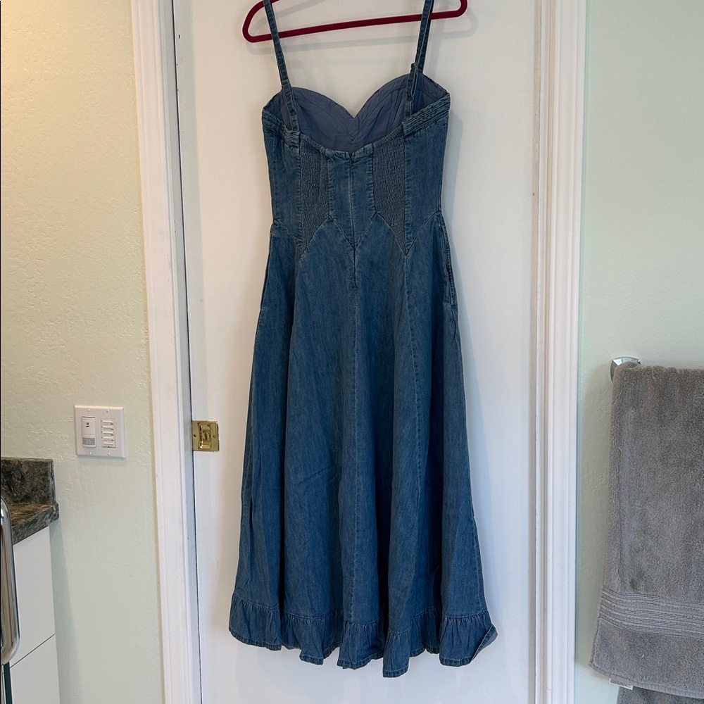 Free People Another Season Denim Midi Dress-NWT!! - Picture 5 of 13